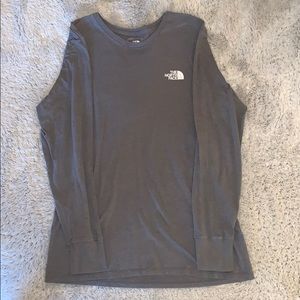 Grey north face long sleeve